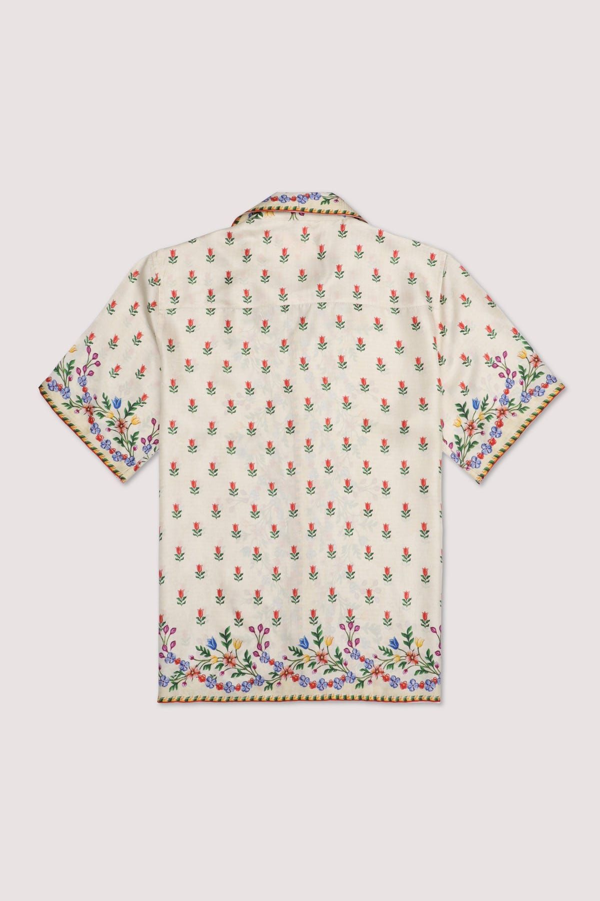 Floral border silk shirt - image 3