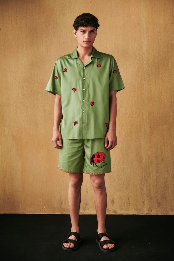 Perte D'ego — Ladybug beadwork shirt
