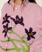 "Le Iris" hand embroidered shirt view 2
