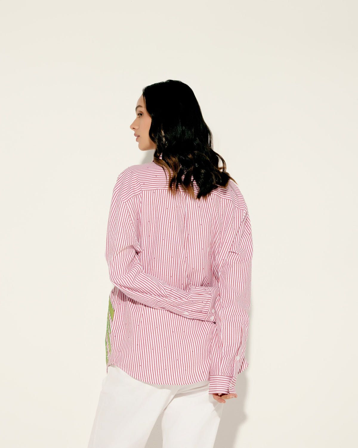 "Le Iris" hand embroidered shirt - image 4