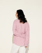 "Le Iris" hand embroidered shirt view 4