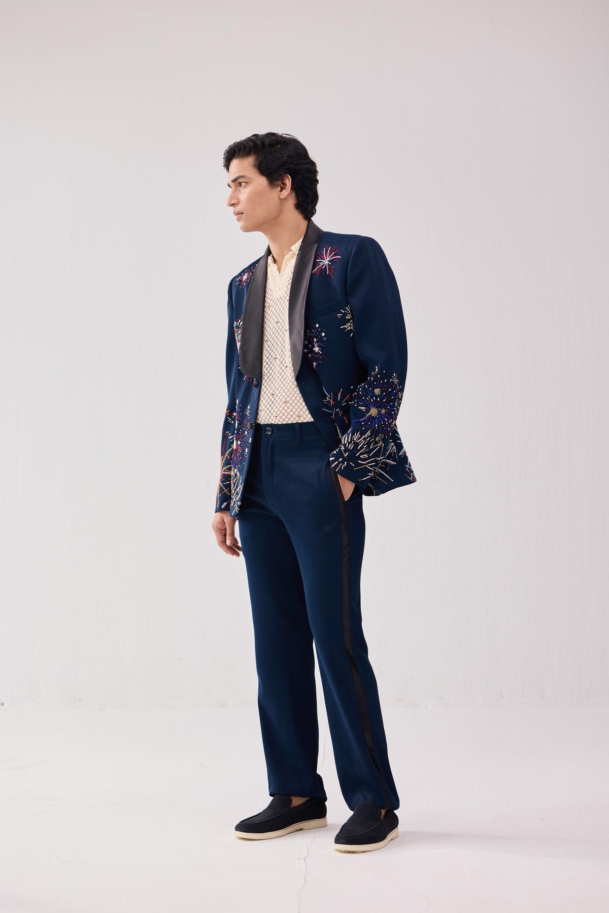 Tuxedo pants- Navy Blue - image 3