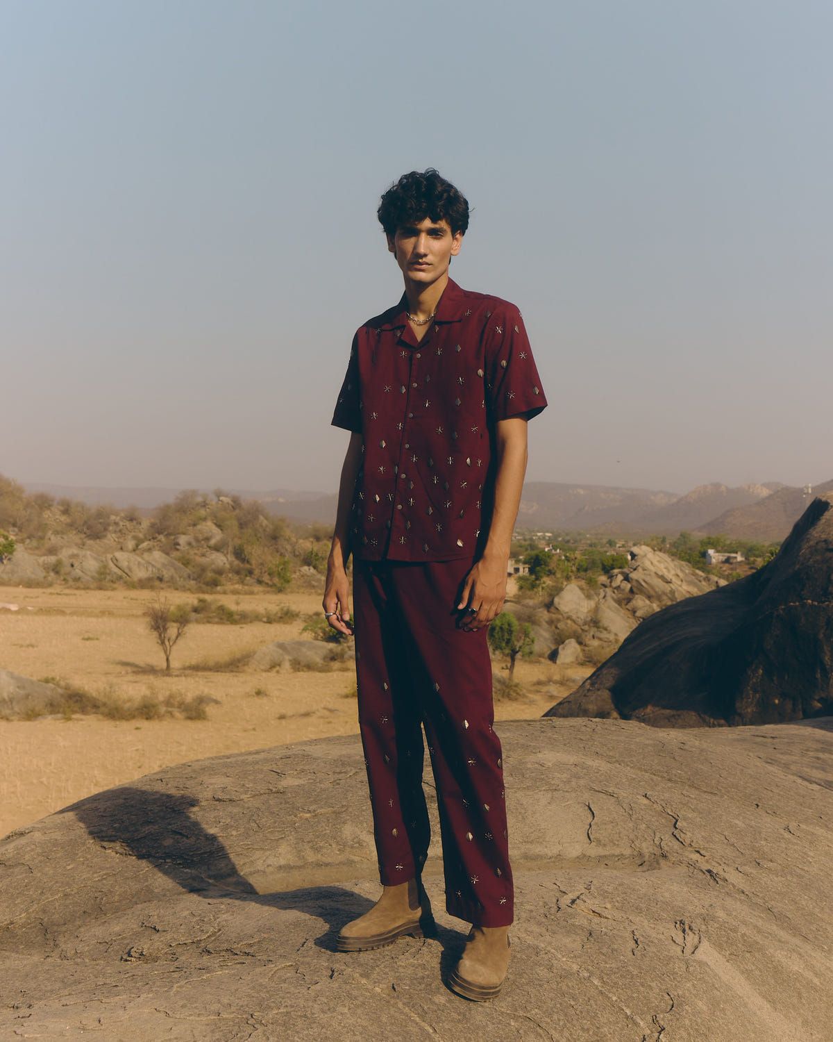 "Le trinket" hand embroidered lounge pants - image 1