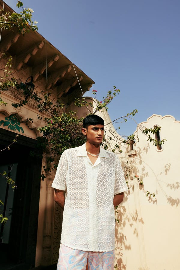 Perte D'ego — Floral jaal Lace shirt
