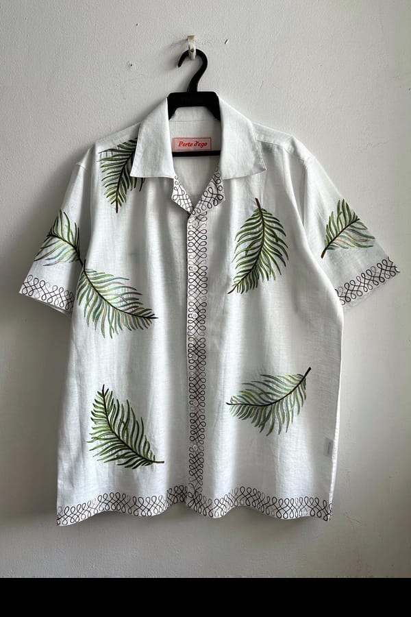 Perte D'ego — "Le Palm" embroidered Shirt