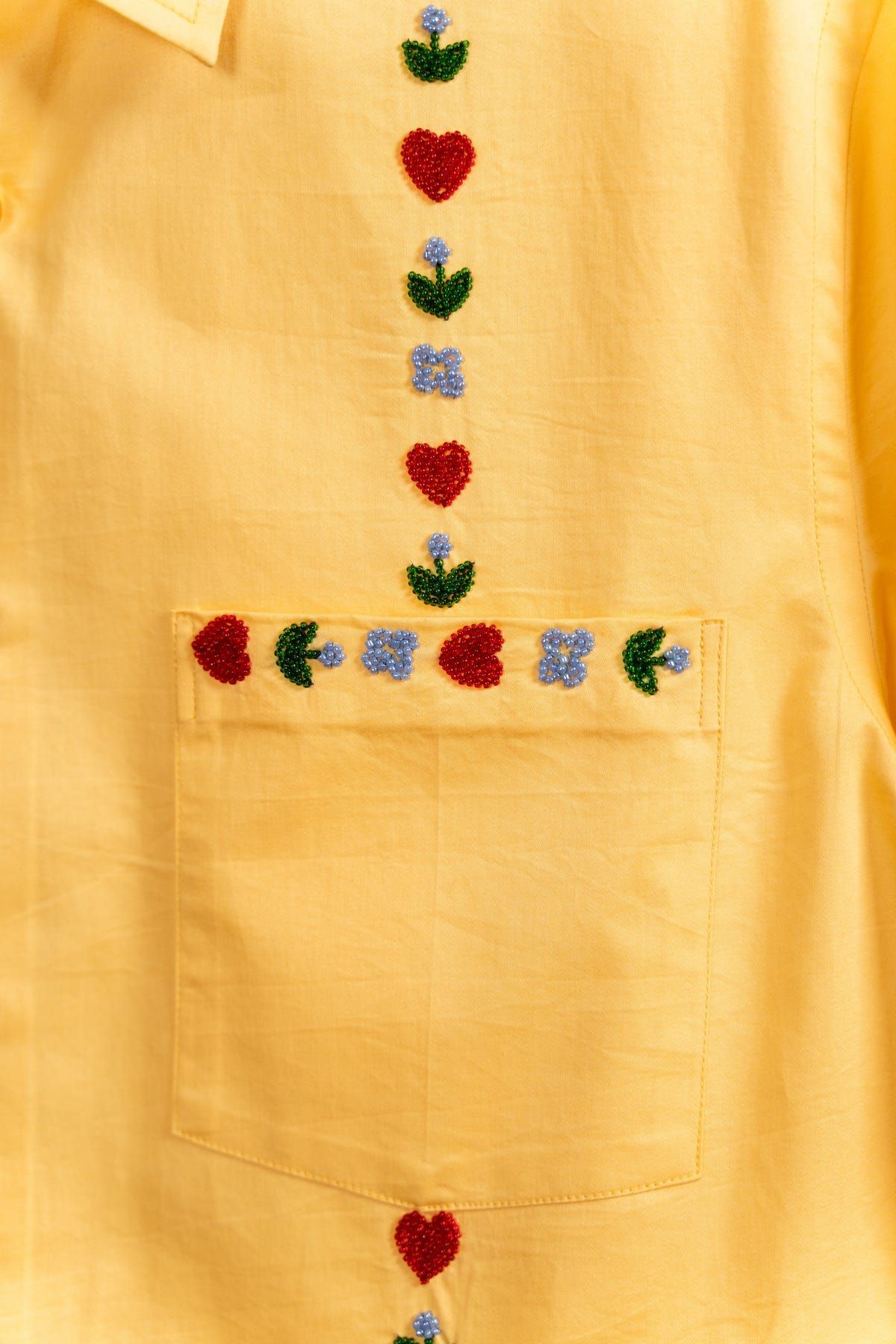 "Love stripes" beadwork shirt - image 6