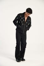 "Midnight in Miami" hand embroidered jacket view 1