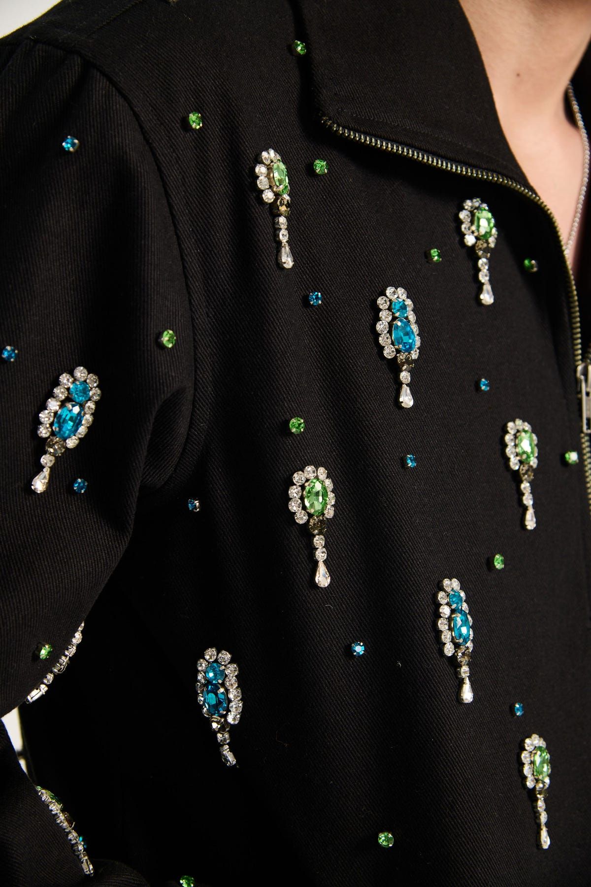 "Midnight in Miami" hand embroidered jacket - image 2