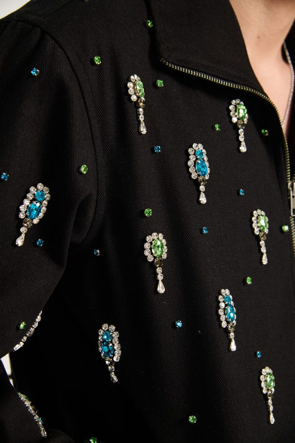 Perte D'ego — "Midnight in Miami" hand embroidered jacket