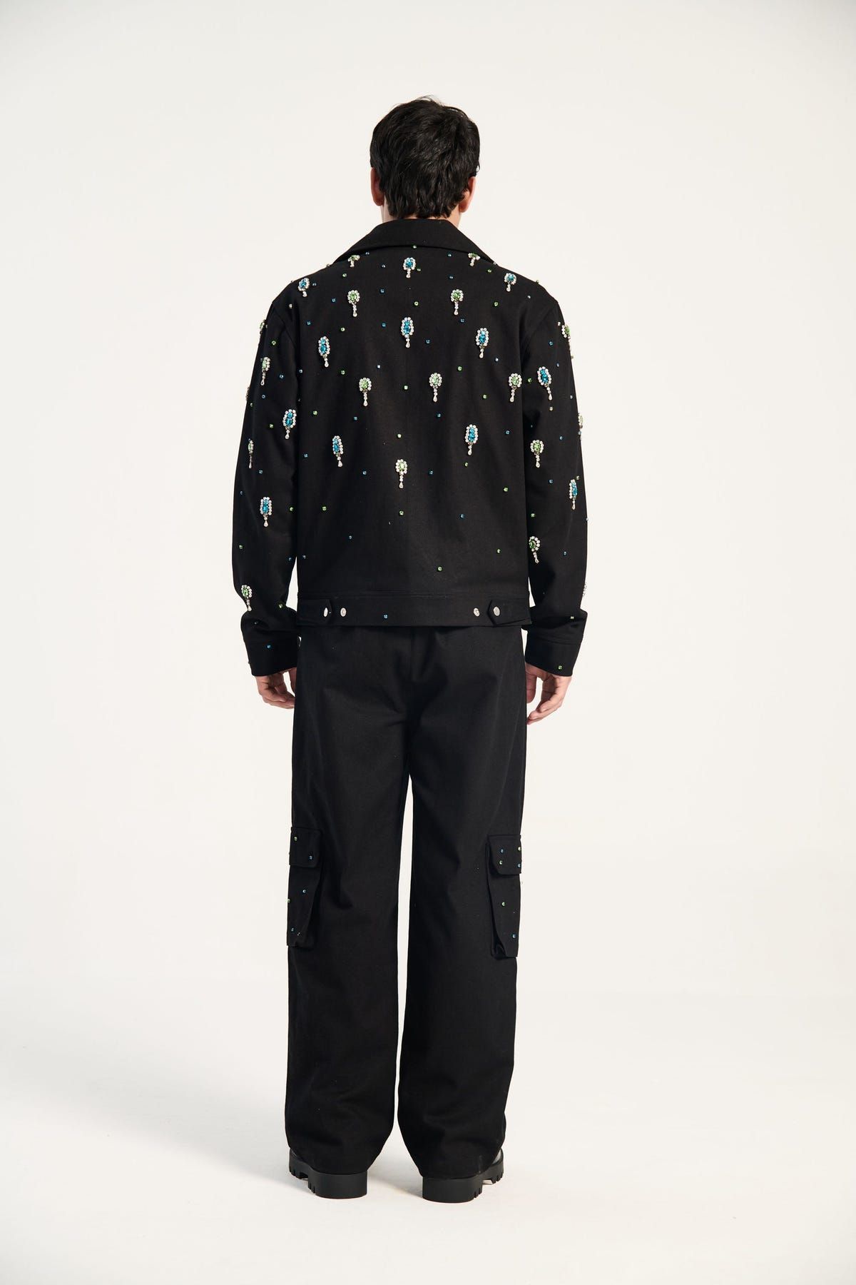 "Midnight in Miami" hand embroidered jacket - image 5
