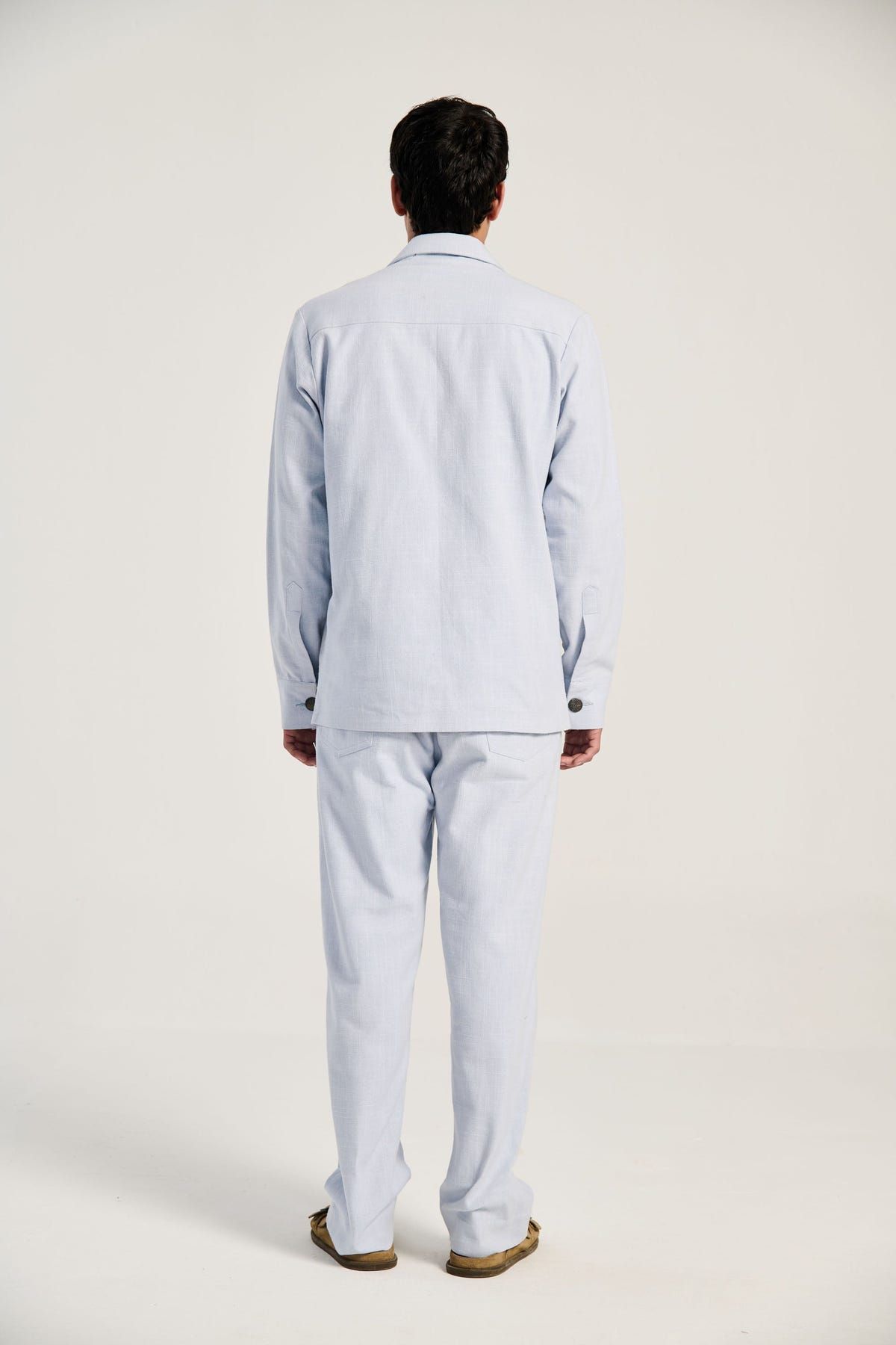 Baby blue textured resort pants - image 2