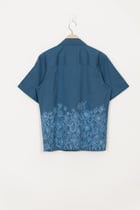 Floral embroidered shirt- Blue view 2