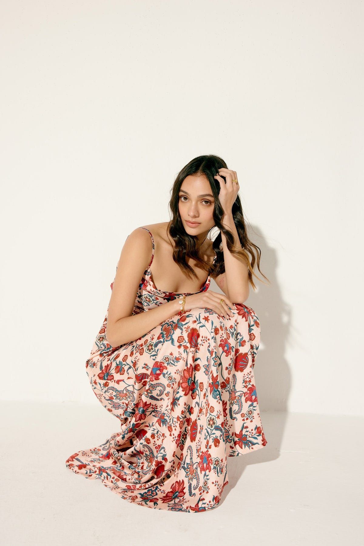 "Le Tuscany" Pleated Cowl Aline Dress - image 4