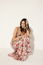 "Le Tuscany" Pleated Cowl Aline Dress view 4