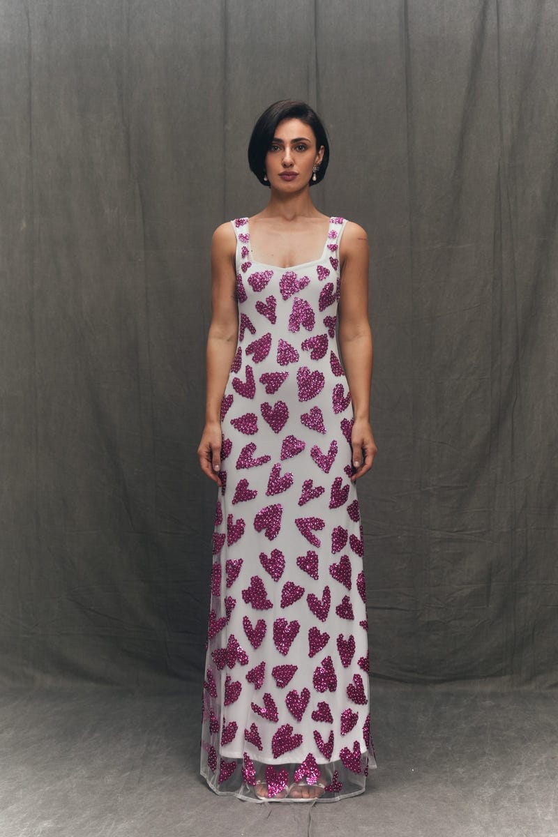 "Save the last dance" hand embroidered dress