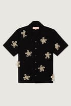 Floral ribbons hand embroidered shirt view 1