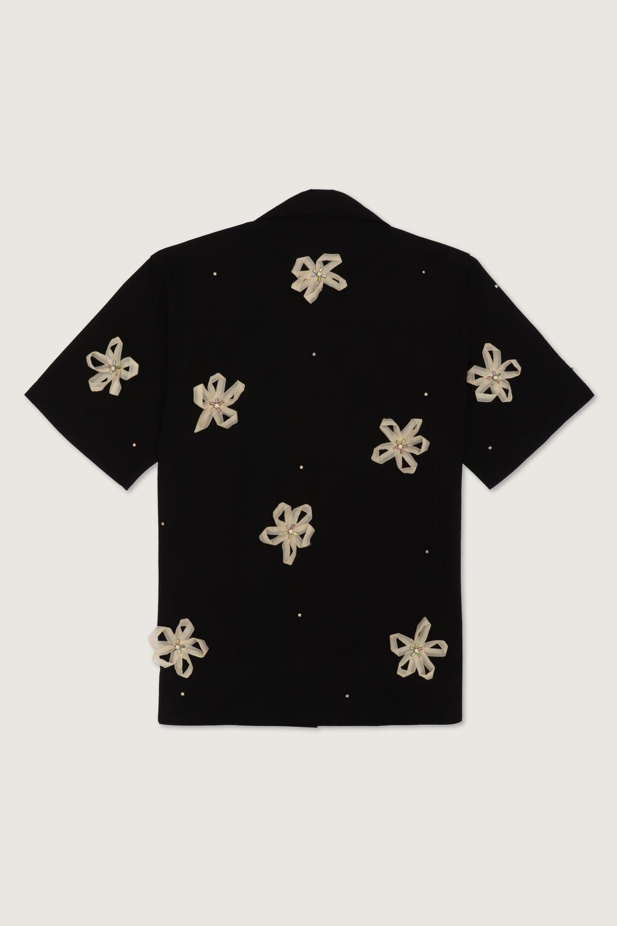 Floral ribbons hand embroidered shirt - image 3
