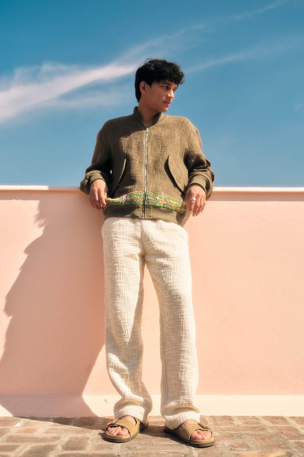 Perte D'ego — Landscape hand embroidered jacket