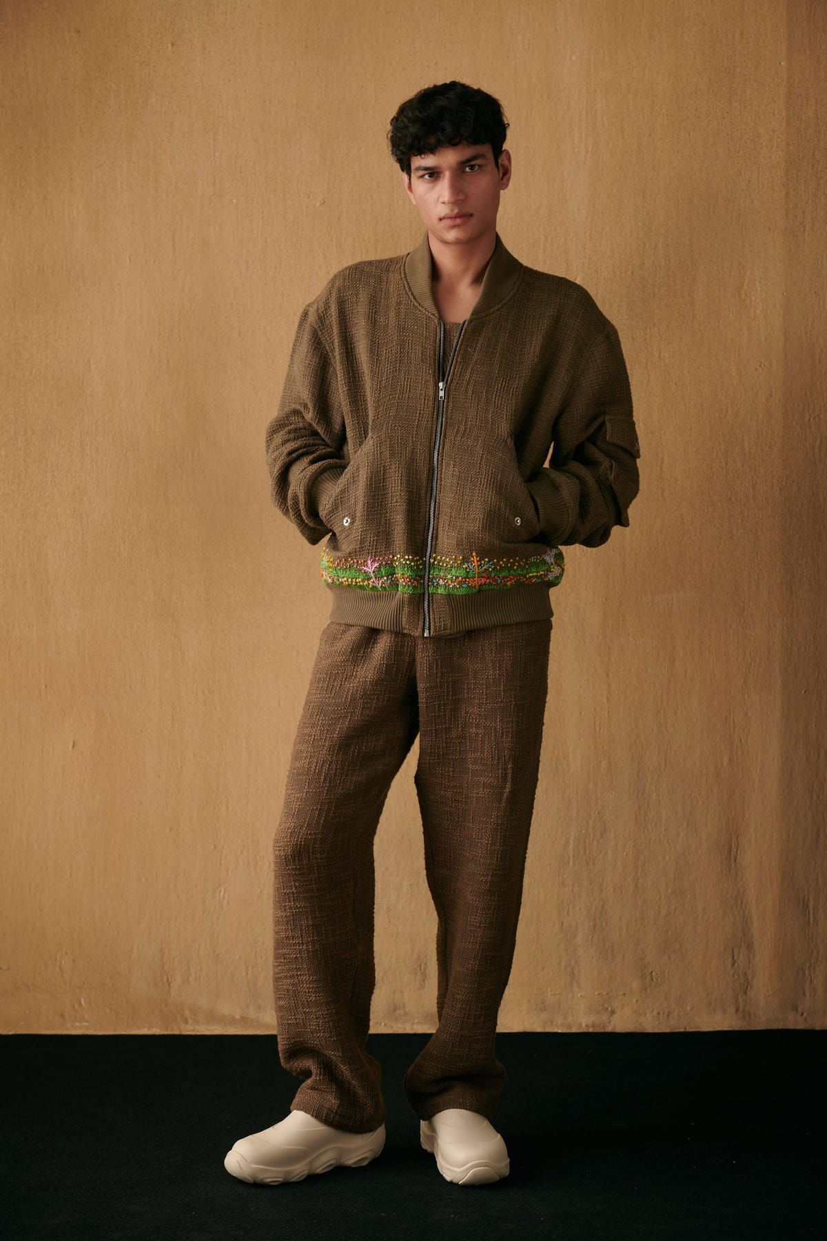 Landscape hand embroidered jacket - image 3