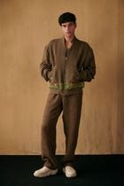 Landscape hand embroidered jacket view 3