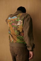 Landscape hand embroidered jacket view 6
