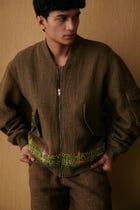 Landscape hand embroidered jacket view 7