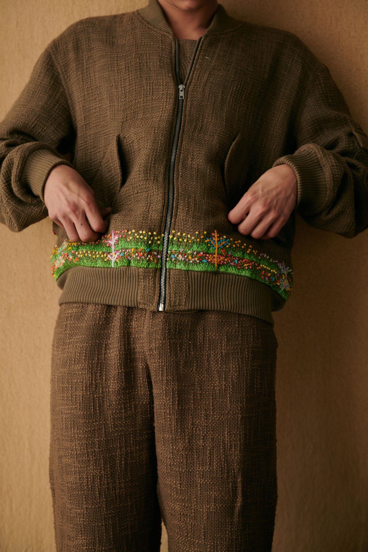 Landscape hand embroidered jacket - image 9