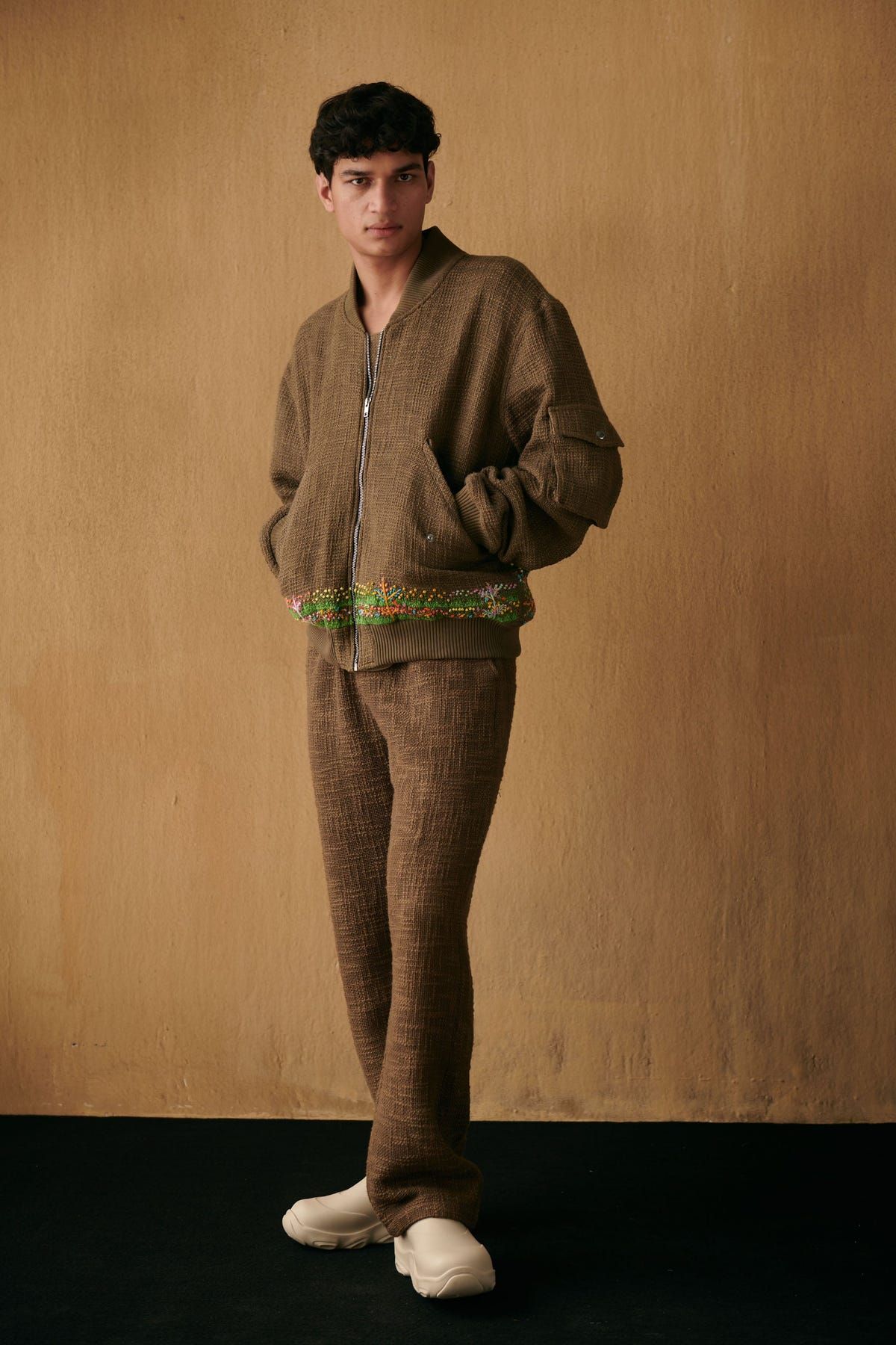 Landscape hand embroidered jacket - image 10