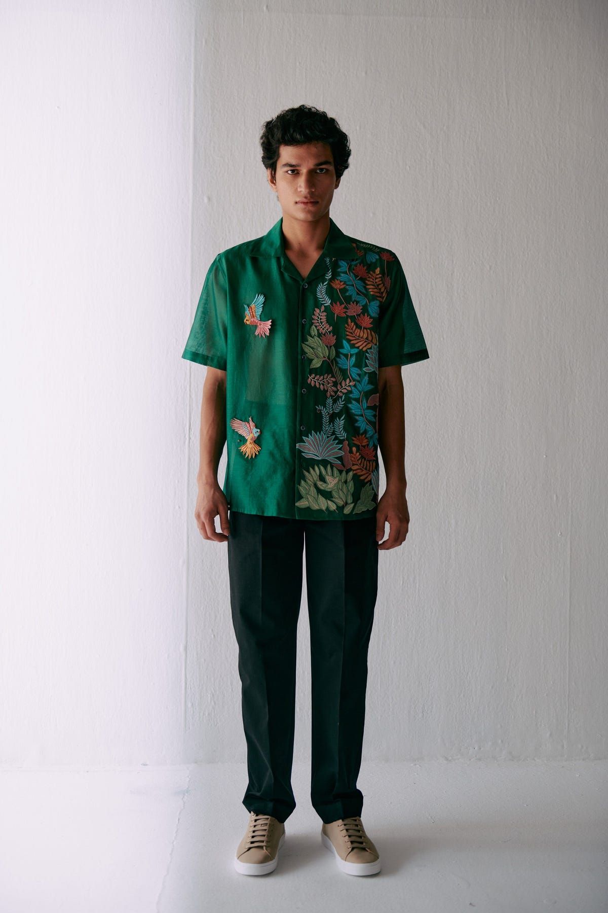 Enchanted forest appliqué shirt - image 1