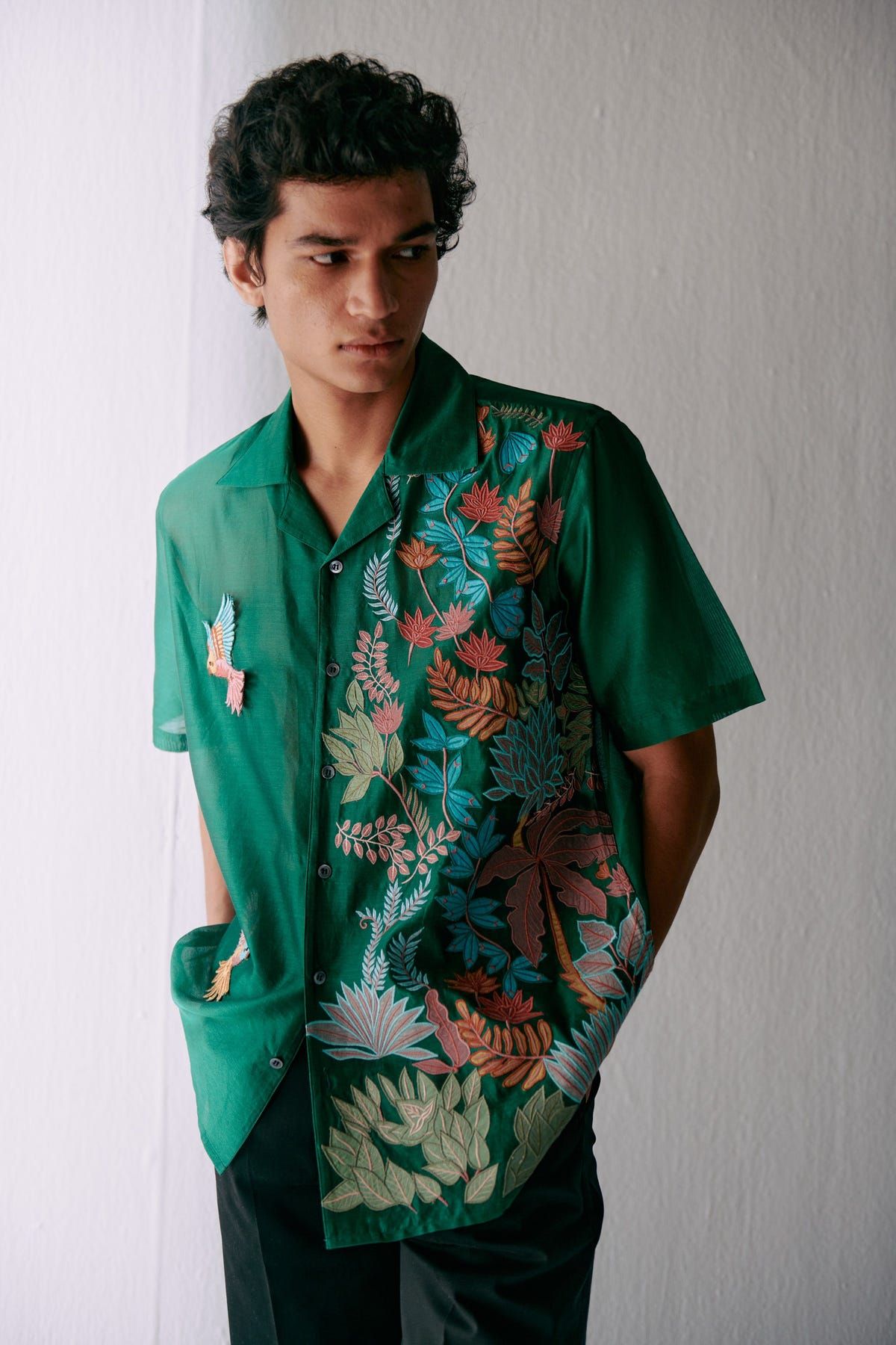 Enchanted forest appliqué shirt - image 5