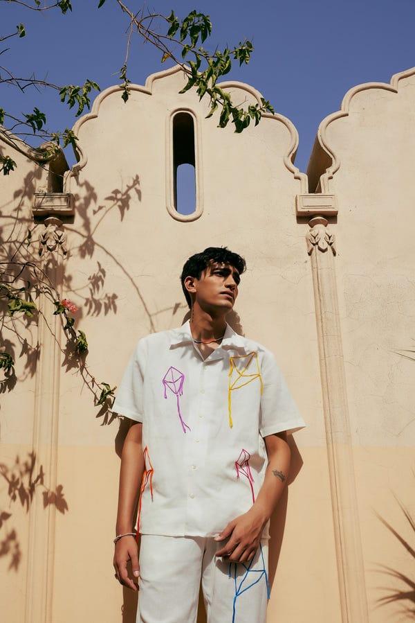 Perte D'ego — Hand embroidered Kites Shirt