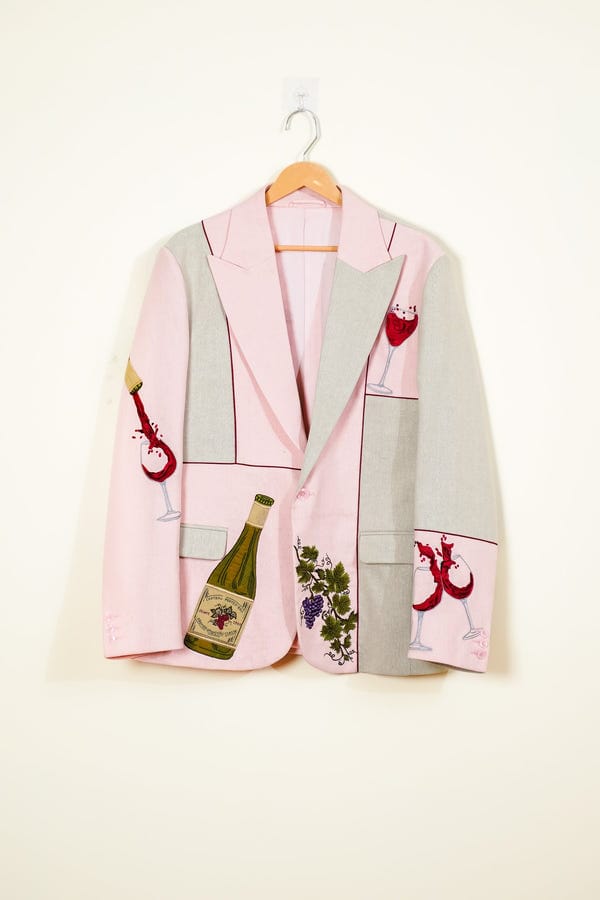 Perte D'ego — “Le Château” hand embroidered blazer