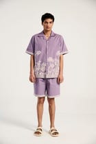 "Palm paradise" embroidered shirt view 1