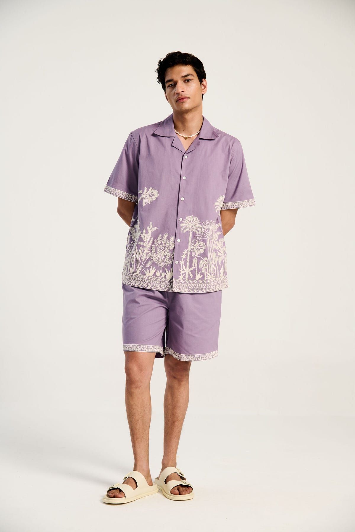 "Palm paradise" embroidered shirt - image 3