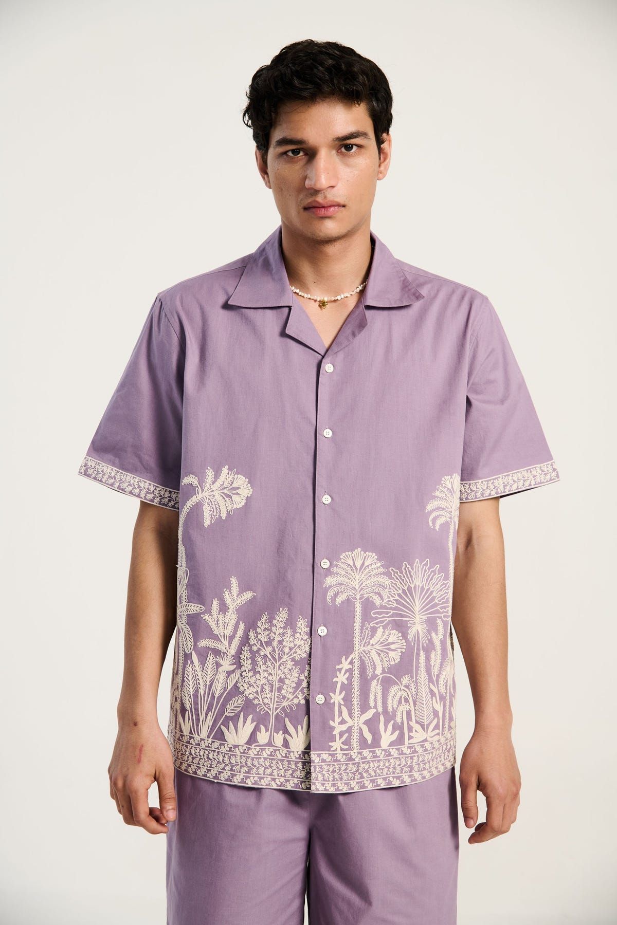 "Palm paradise" embroidered shirt - image 6