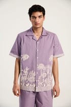 "Palm paradise" embroidered shirt view 6
