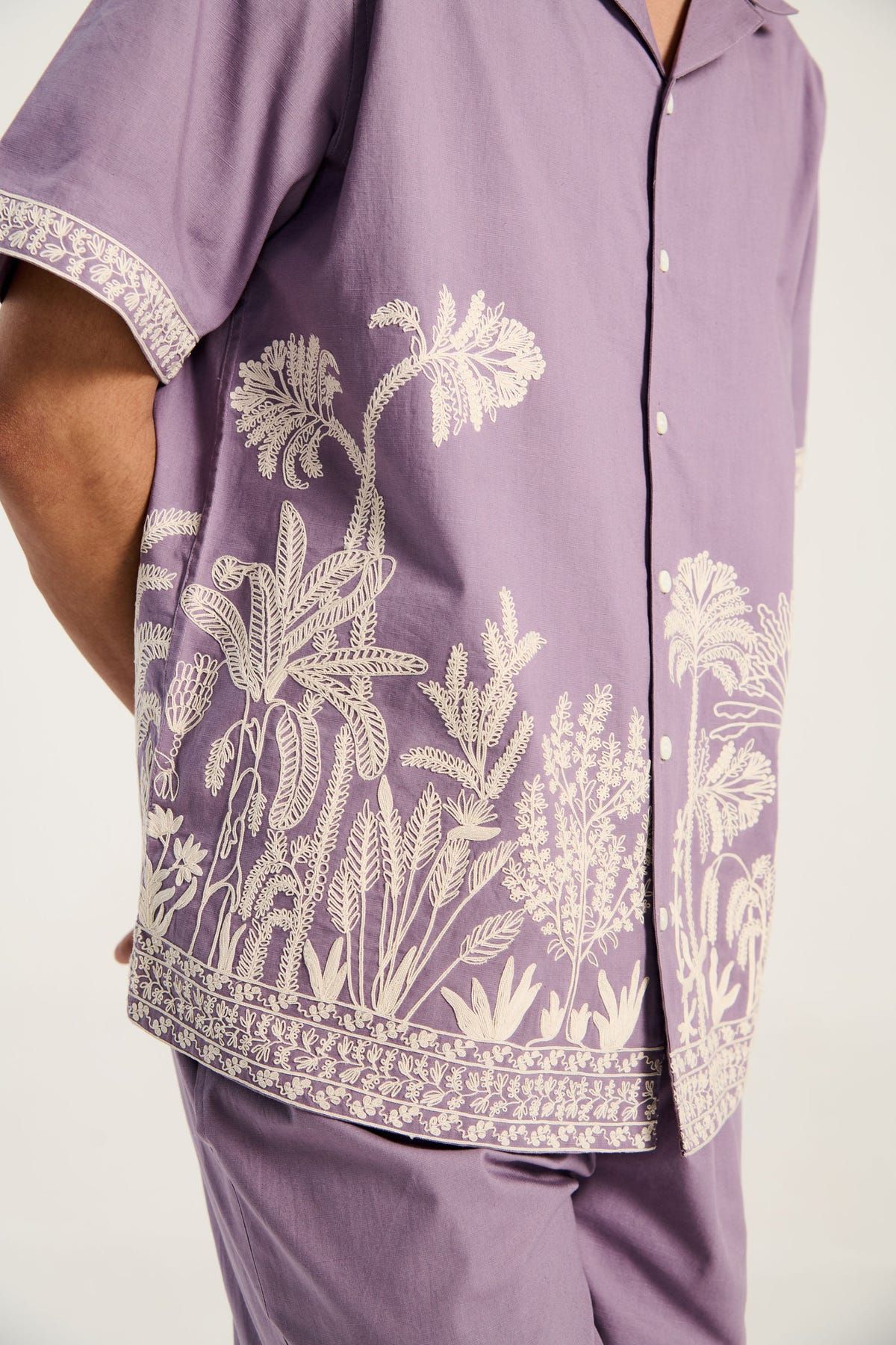 "Palm paradise" embroidered shirt - image 7