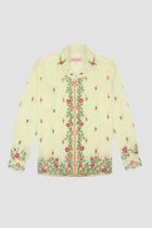 "Le Jardin" Embroidered shirt- Lemon yellow view 1