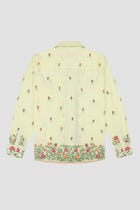 "Le Jardin" Embroidered shirt- Lemon yellow view 2