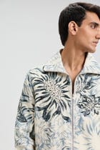 Giverny hand embroidered zip up jacket view 2