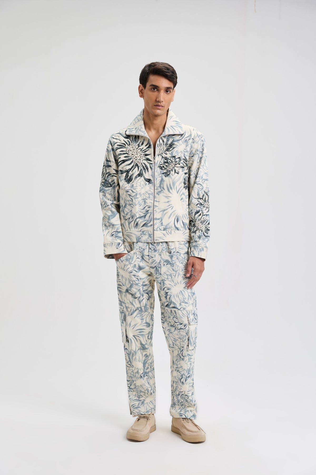 Giverny hand embroidered zip up jacket - image 3