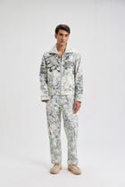 Giverny hand embroidered zip up jacket view 3