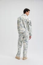 Giverny hand embroidered zip up jacket view 4