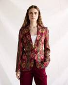 Vintage floral stripes blazer view 1