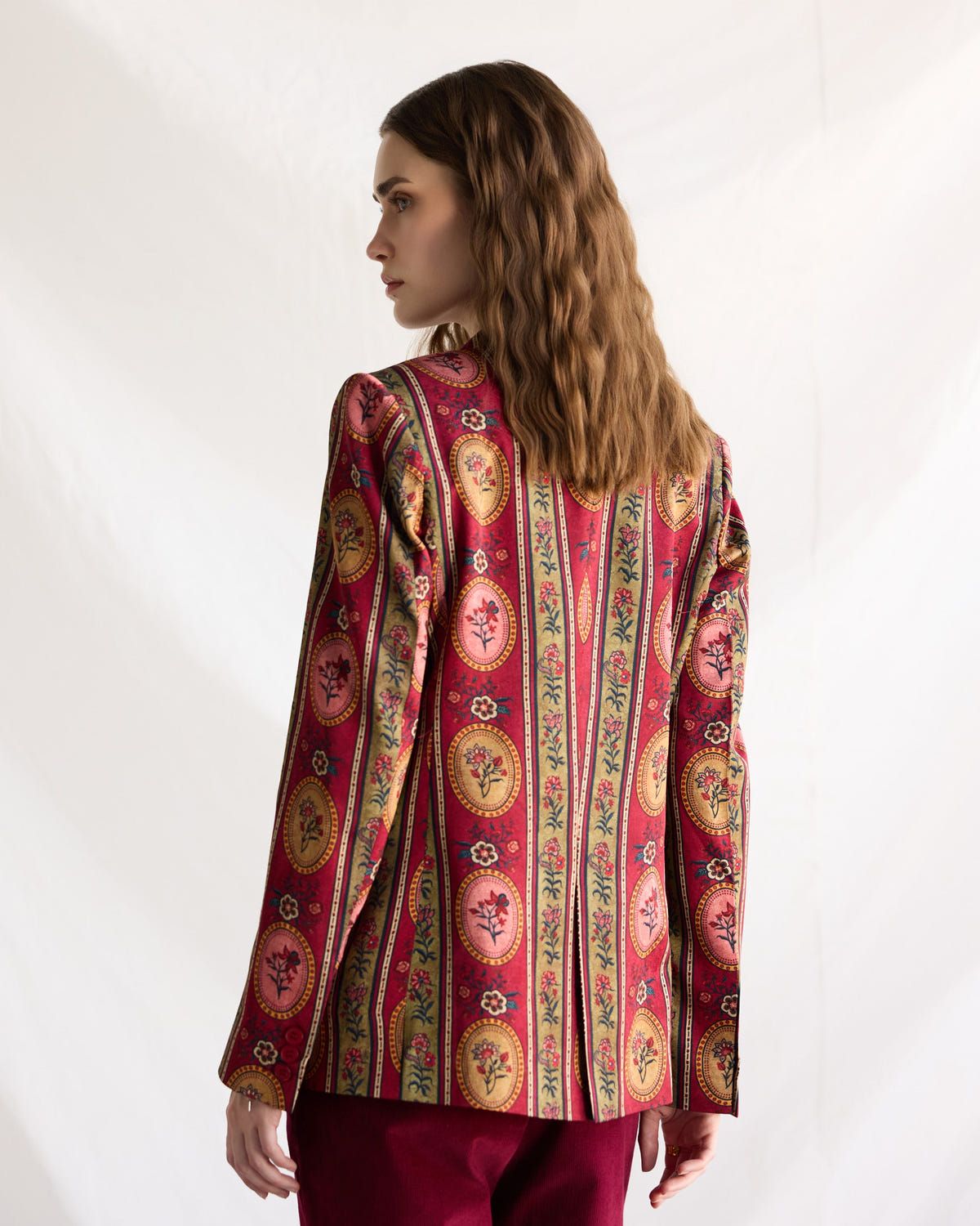Vintage floral stripes blazer - image 5