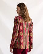 Vintage floral stripes blazer view 5