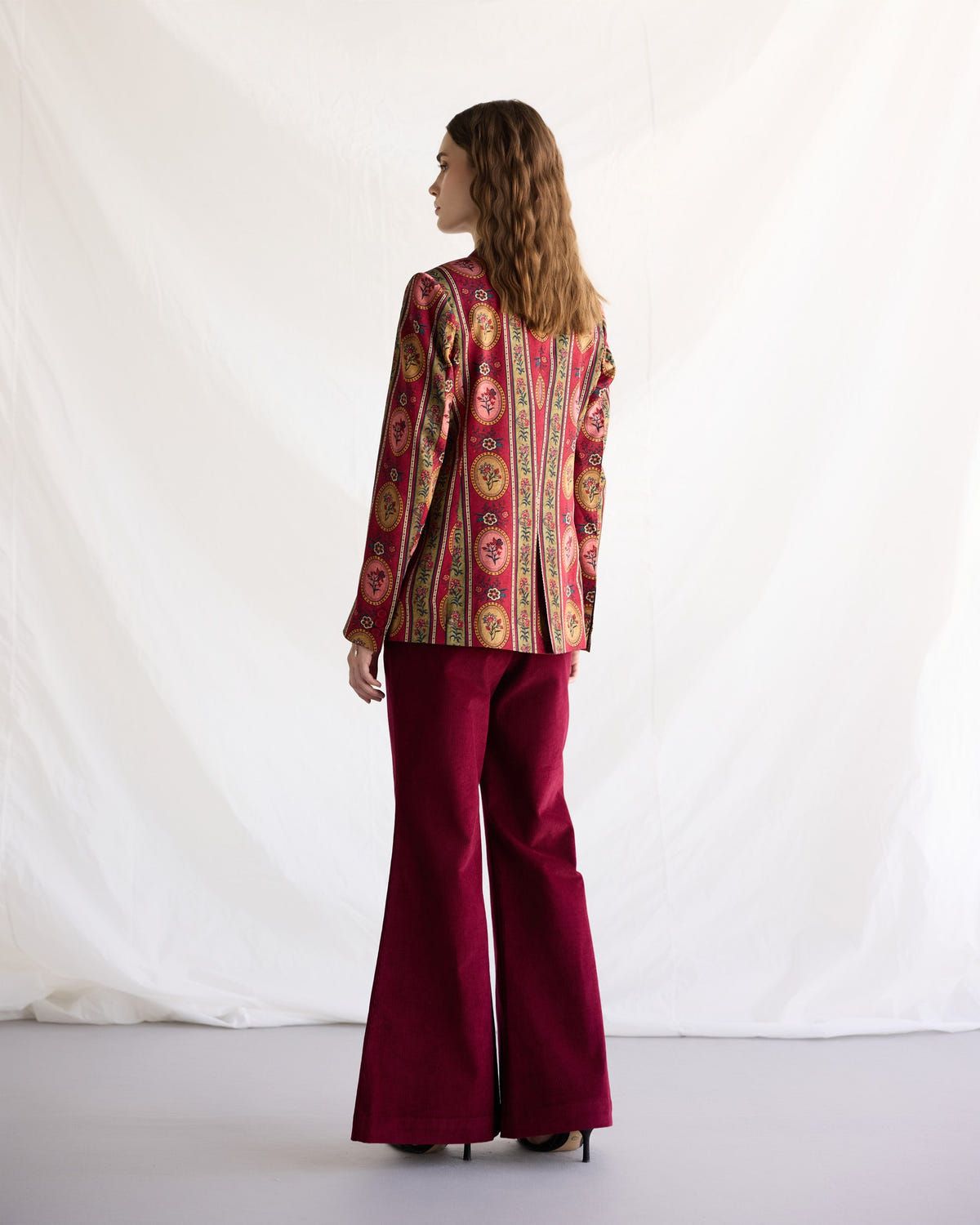 Vintage floral stripes blazer - image 6
