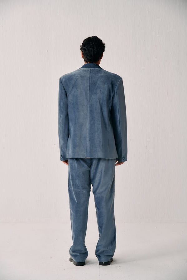 Perte D'ego — Ice blue velvet lounge pants