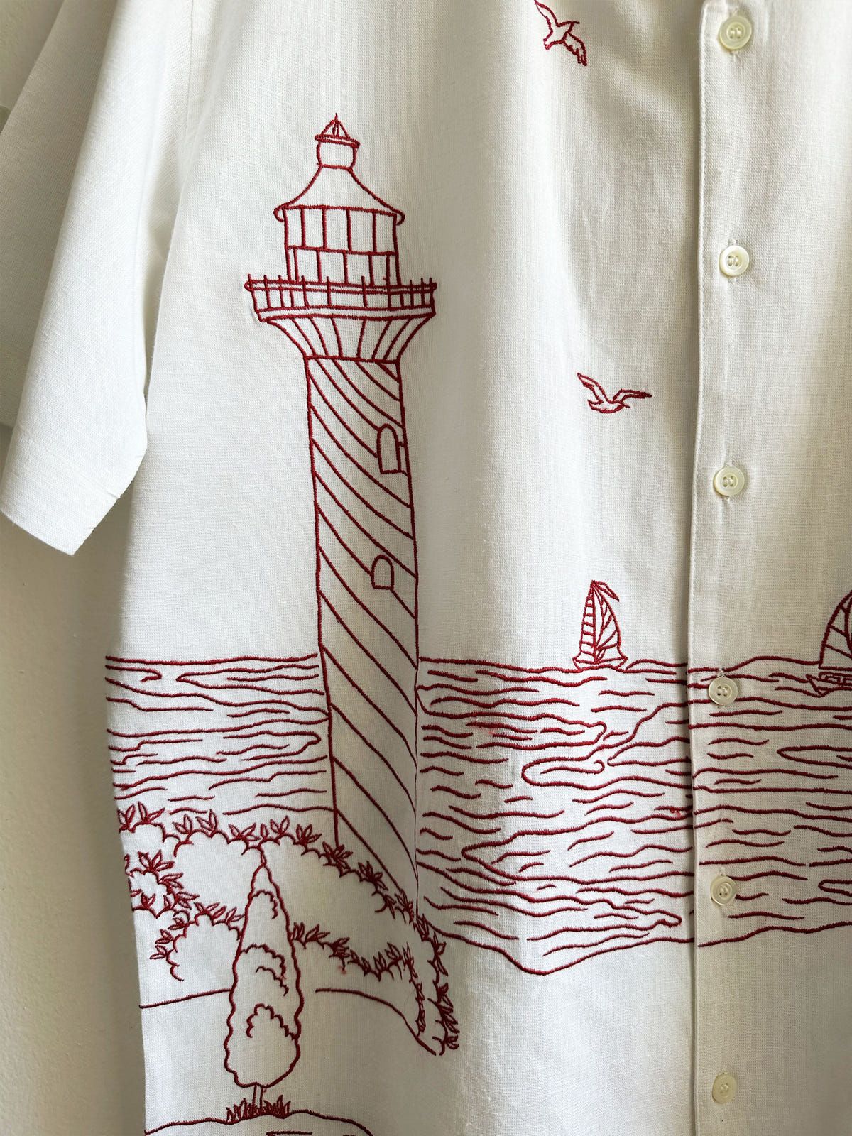 "Day at the harbor" embroidered Shirt - image 3