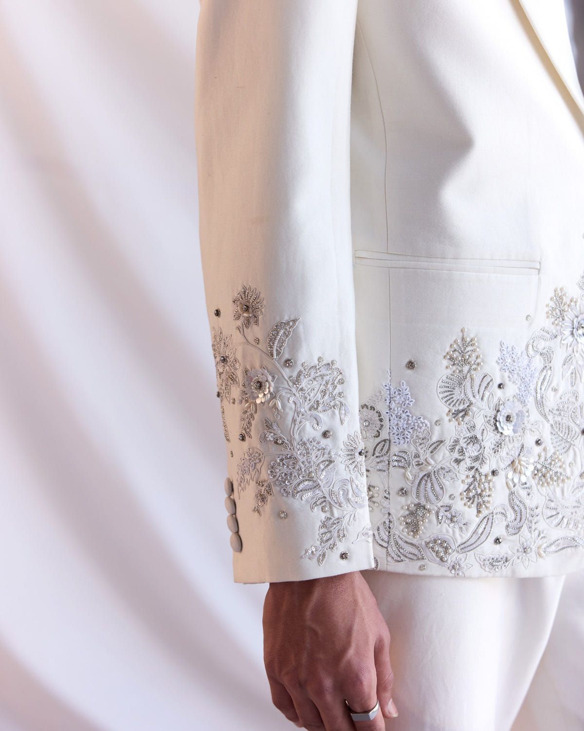 "Le Lumière" hand embroidered blazer - image 5